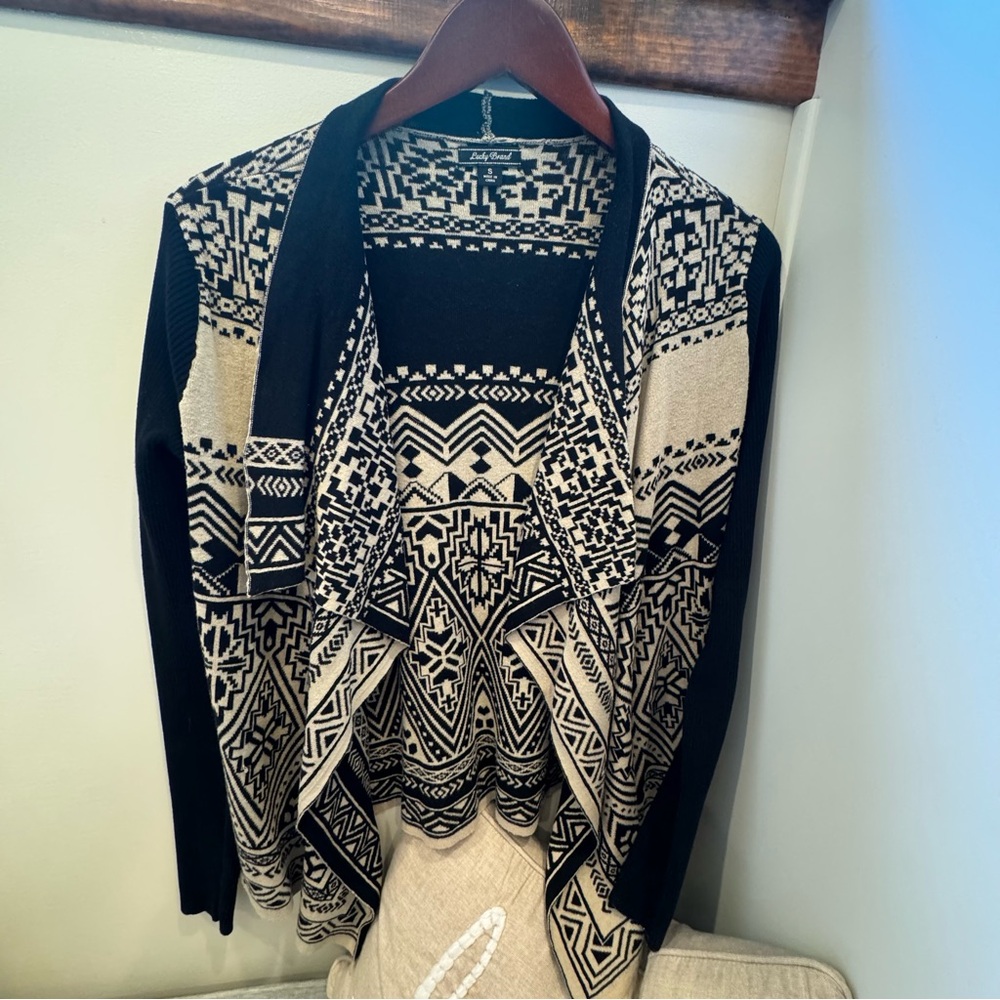 EUC Lucky Brand, waterfall style, sweater, size small